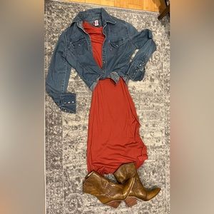 Burnt Orange NEVER WORN Loft dress